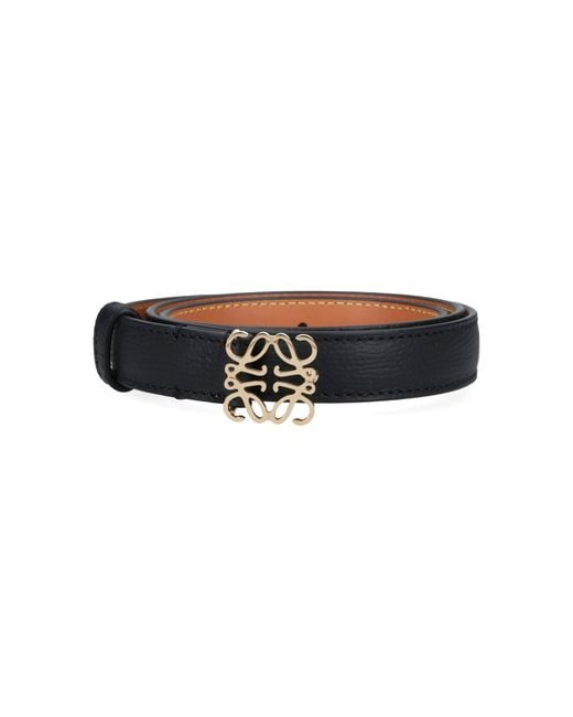 Loewe Black "Anagram" Reversible Belt