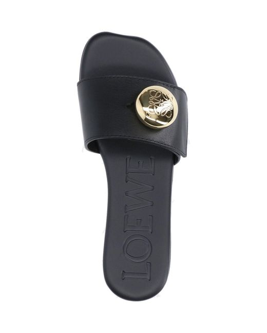 Loewe Black "Pebble" Sandals