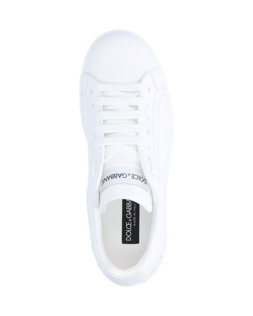 Dolce & Gabbana White Premium Leather Sneakers For for men