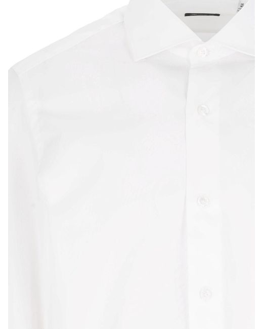 Finamore 1925 White Classic Shirt for men
