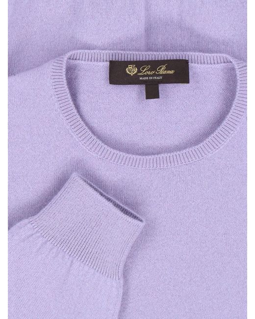 Loro Piana Purple Cashmere Sweater