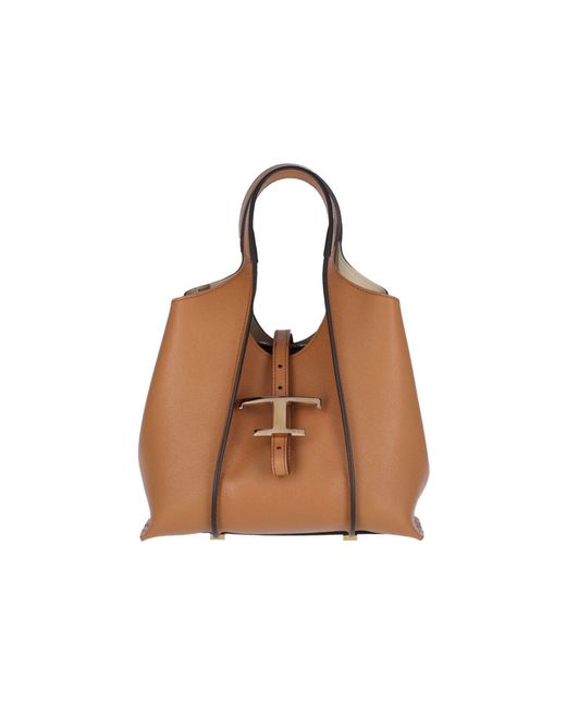 Borsa Mini "T-Timeless" di Tod's in Brown