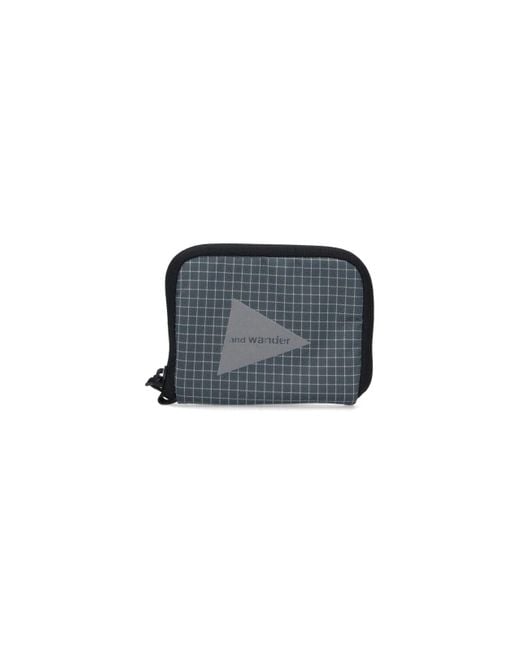 And Wander Black Ocean Rip Wallet for men