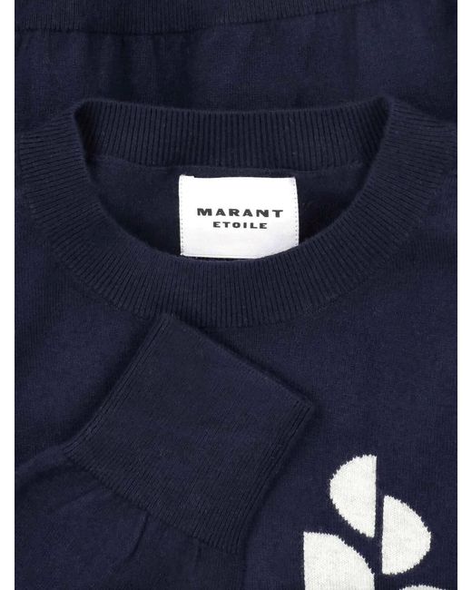 Isabel Marant Blue Cropped Knit Sweater