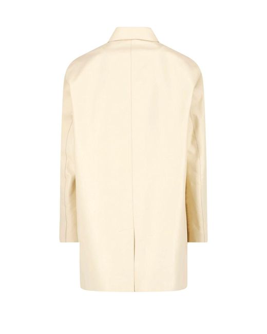 Jil Sander Natural Cream Minimalist Boxy Classic Collar Jacket