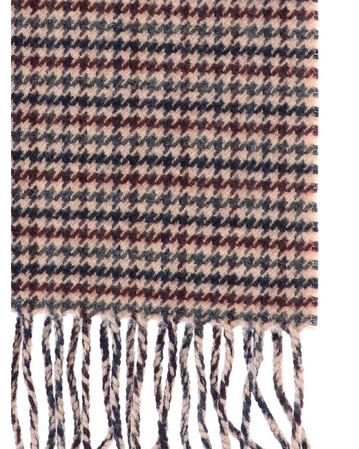 Destin Brown Check Pattern Scarf for men