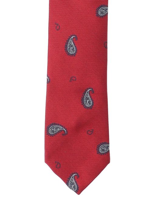 Thom Browne Red 'Paisley' Tie for men