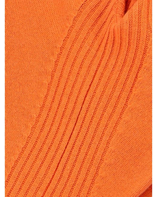 Fendi Orange Cashmere Sweater for men