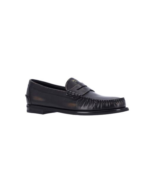 Prada Black Calfskin Loafers for men