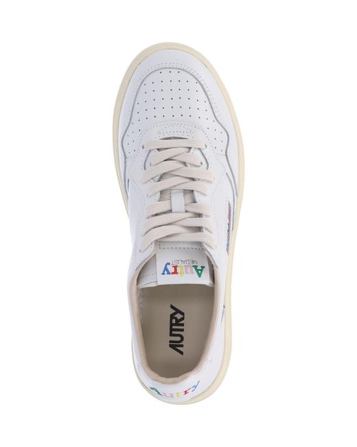 Autry White Leather Sneakers With Rubber Outsole for men