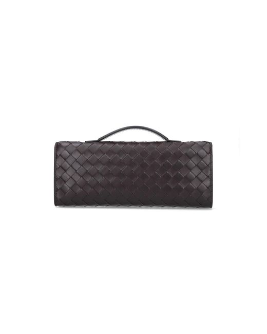 Bottega Veneta Black Pouch With "Andiamo Clutch" Handle