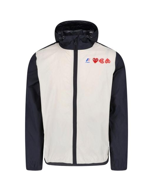 COMME DES GARÇONS PLAY Black Two-Tone Heart Motif Jacket for men