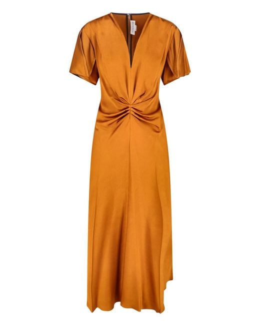 Victoria Beckham Orange Dresses Viscose