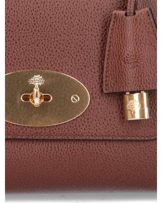Mulberry Purple Bovine Leather Shoulder Bag For