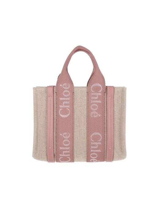 Chloé Pink Tote Bag "Woody"