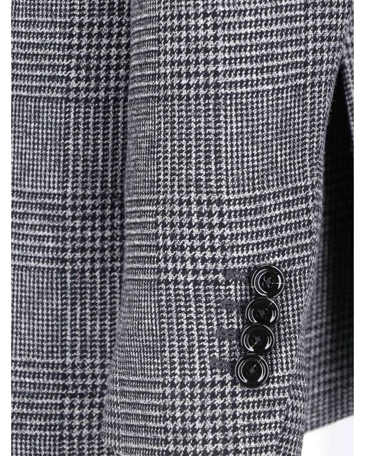 Lardini Gray Double-Breasted Wool Blazer for men