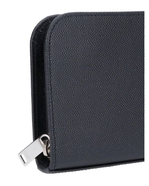 Saint Laurent Blue Zip Wallet for men