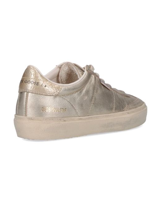 Golden Goose Deluxe Brand Soul-Star Metallic Goat Leather Sneakers