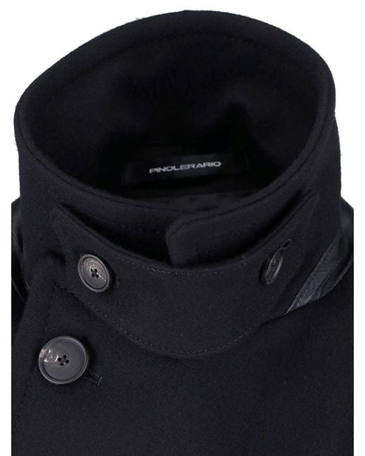 Tagliatore Blue Double-Breasted Wool Coat for men