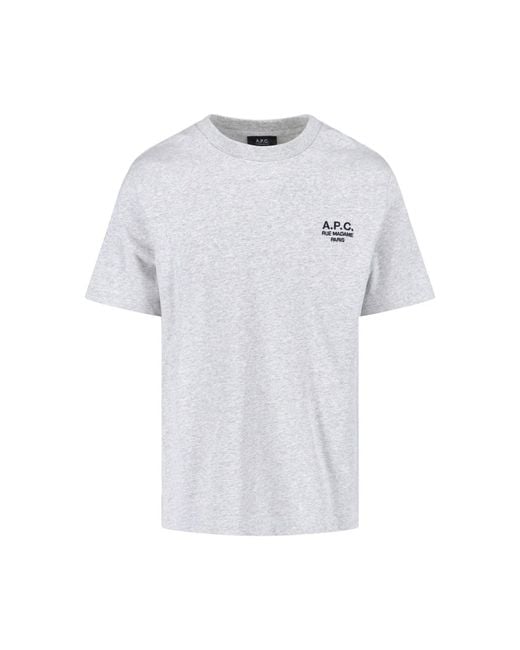 A.P.C. White T-Shirts And Polos Organic Cotton