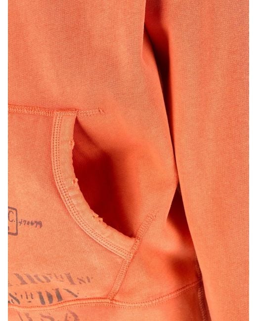 Polo Ralph Lauren Orange Graphic Print Hoodie Sweatshirt for men