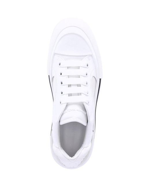 Alexander McQueen White Skate "plimsoll" Sneakers for men