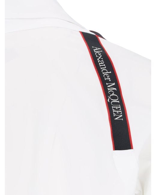 Alexander McQueen White Shirt With "harness" Signature for men