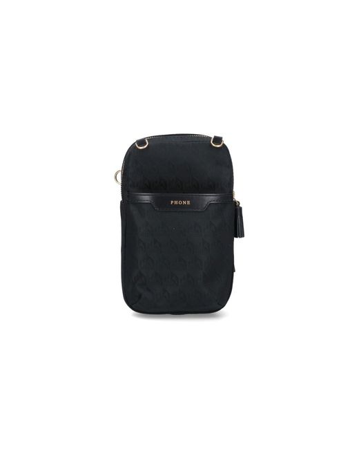 Anya Hindmarch Black Recycled Nylon Mini Crossbody Bag With Leather-Trim Details