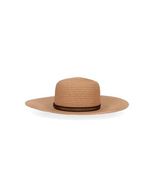 Borsalino White Paper Straw Hat For