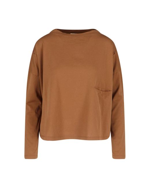 Ma'ry'ya Brown Round Neckline T-Shirt