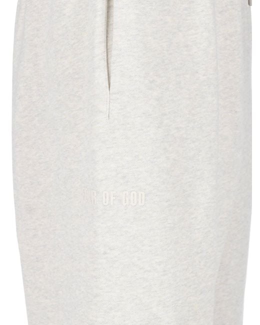 Fear Of God White Essential Fleece Jogger Pants for men