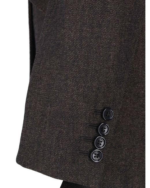 Max Mara Black Single-Breasted Virgin Wool Blazer