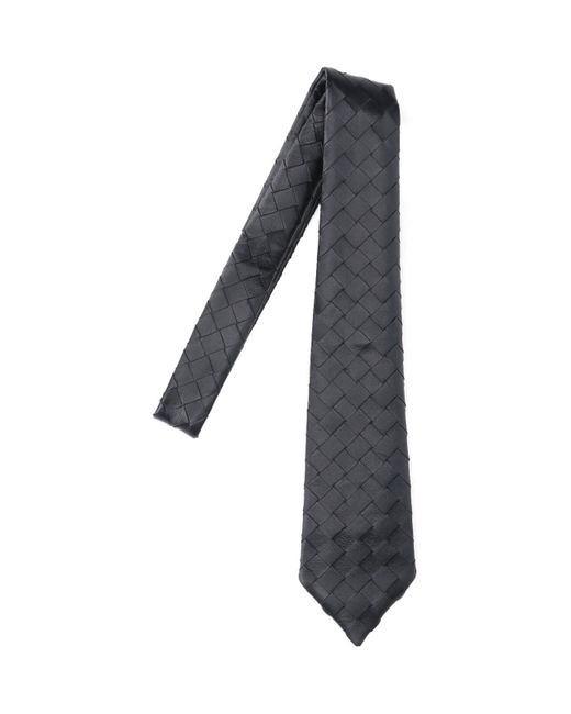 Bottega Veneta Black Lamb Leather Tie for men