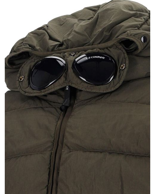 Piumino Imbotito Con Cappuccio di C P Company in Green da Uomo