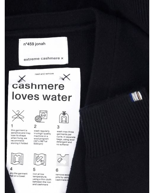 Extreme Cashmere Blue Button Cardigan "Jonah"
