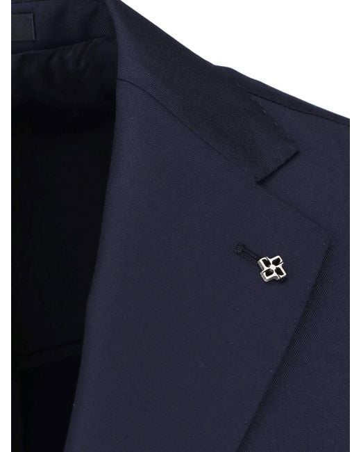 Tagliatore Blue 100% Virgin Wool Dress for men
