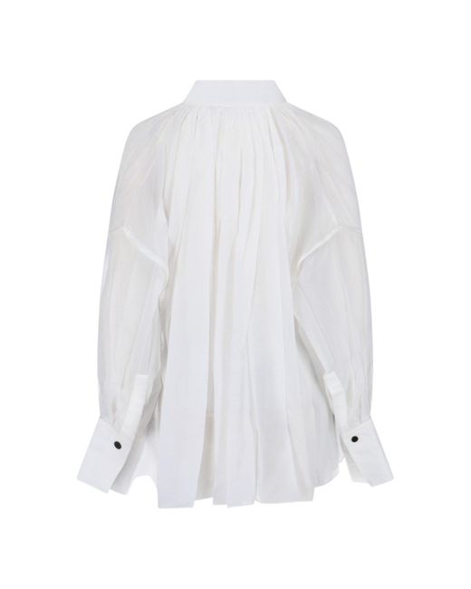 Ferragamo White Caftan Silk Shirt