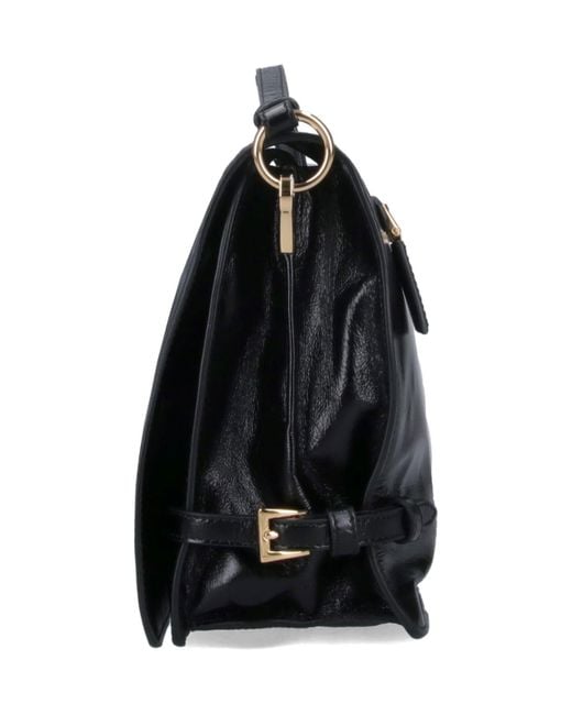 Prada Black Logo Medium Shoulder Bag