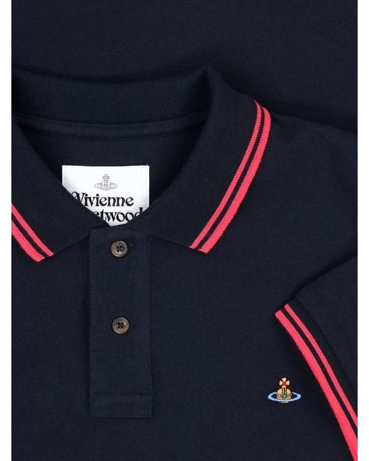 Vivienne Westwood Blue Classic Cotton Polo Shirt for men