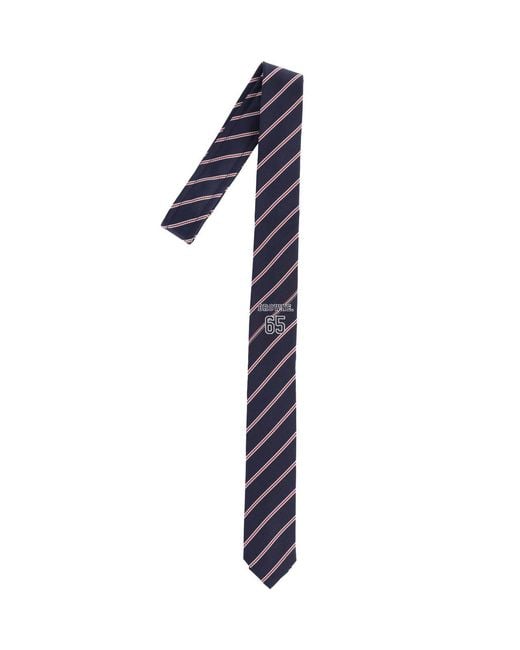Thom Browne Blue Silk Tie for men