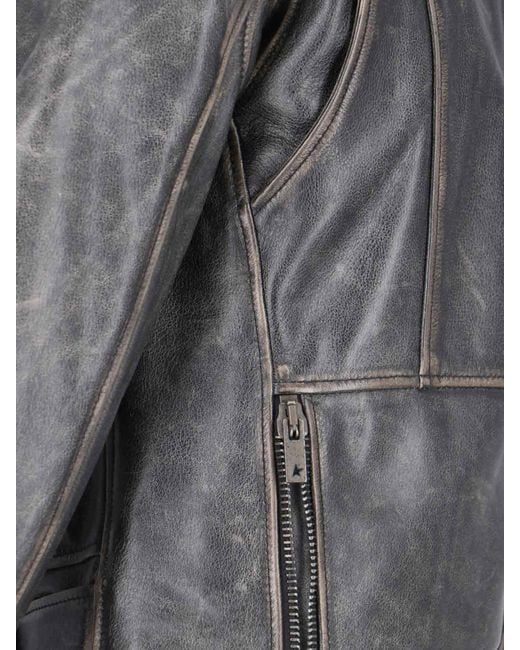 Golden Goose Deluxe Brand Gray Jackets Cow Leather