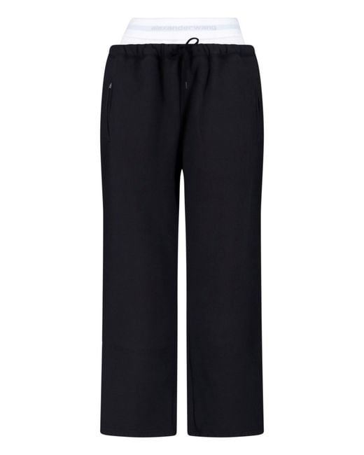 Alexander Wang Blue Logo Track Pants