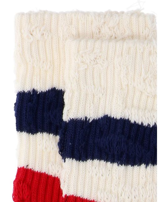 Golden Goose Deluxe Brand Red Striped Detail Socks