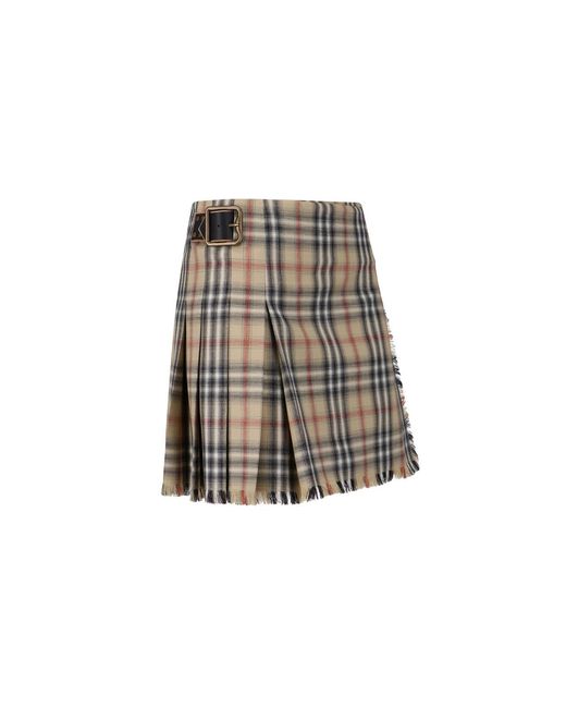 Burberry White Skirts Wool