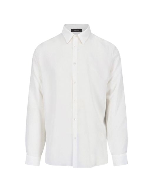 Gucci White Silk Crêpe De Chine Shirt for men