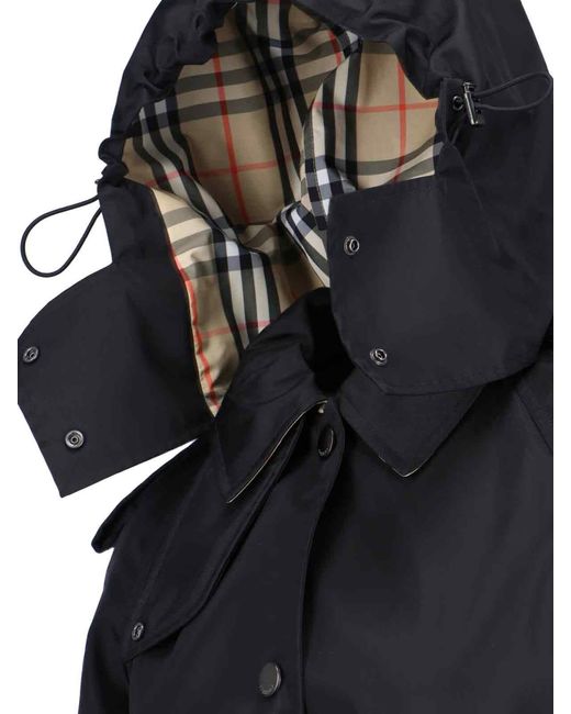 Burberry Black Technical Coat Car Coat