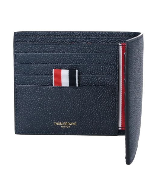 Thom Browne Blue Calf Grain Leather Wallet for men