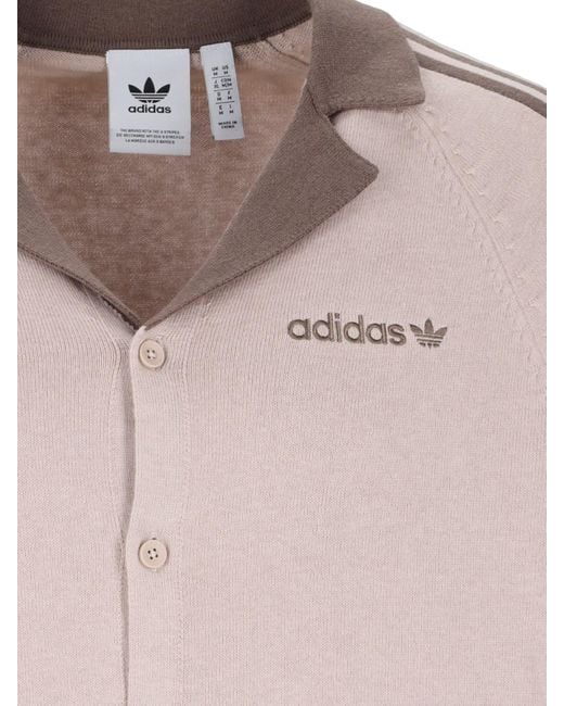 T-Shirt "Premium Knitted" di Adidas in Pink da Uomo