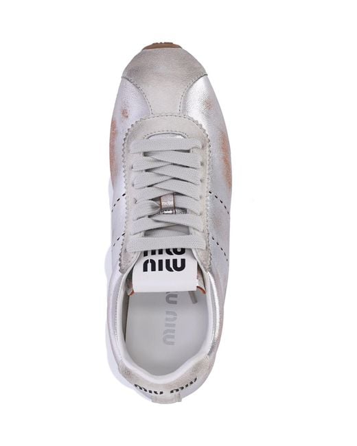 Miu Miu White Sneakers “Plume”