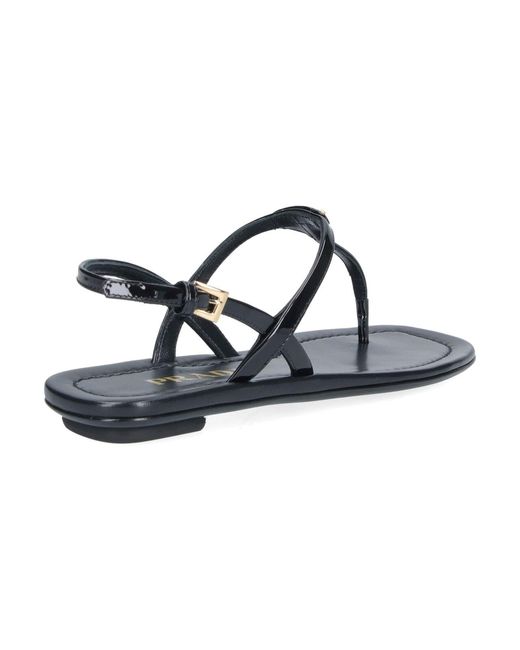 Prada Blue Logo Sandals